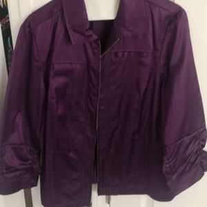 Chico's Purple Jacket Size 2